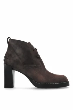 Tod’s BRĄZOWY Botki na obcasie
