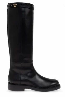 Tod’s CZARNY Skórzane kozaki