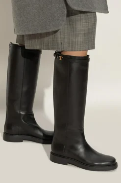 Tod’s CZARNY Skórzane kozaki