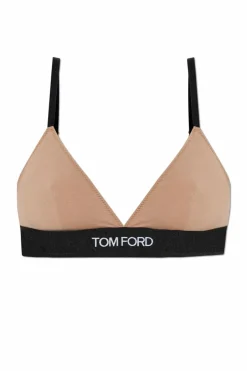 Tom Ford beżowy Biustonosz z logo