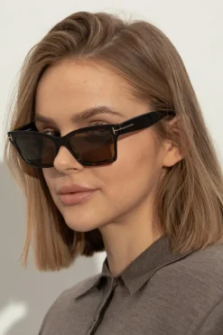 Tom Ford BRĄZOWY Okulary przeciwsłoneczne