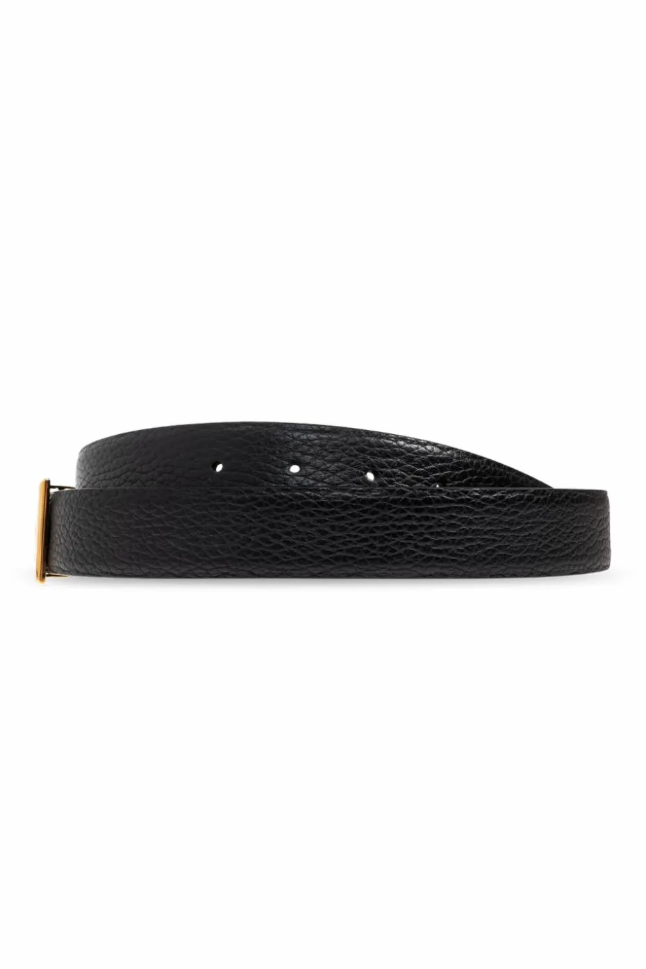 Tom Ford CZARNY Skórzany pasek z logo
