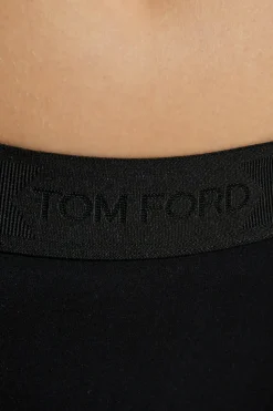 Tom Ford CZARNY Stringi z logo