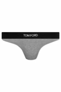 Tom Ford SZARY Stringi z logo