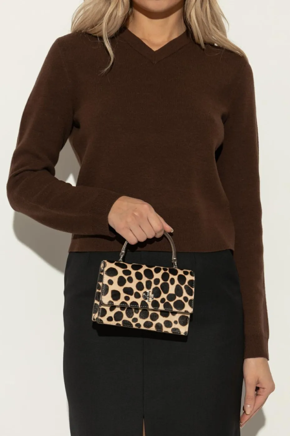 Tory Burch beżowy Torba do ręki `Kira Mini`