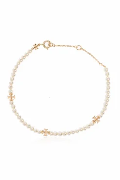 Tory Burch BIAŁY Bransoleta z logo