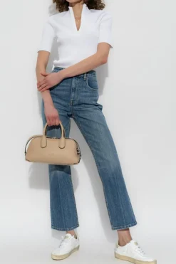Tory Burch BIAŁY Top z krótkimi rękawami