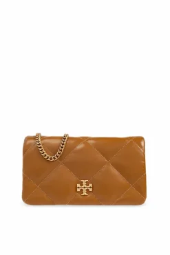 Tory Burch BRĄZOWY Portfel na łańcuchu `Kira`