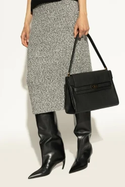 Tory Burch CZARNY Torba na ramię `Lee Radziwill Large`