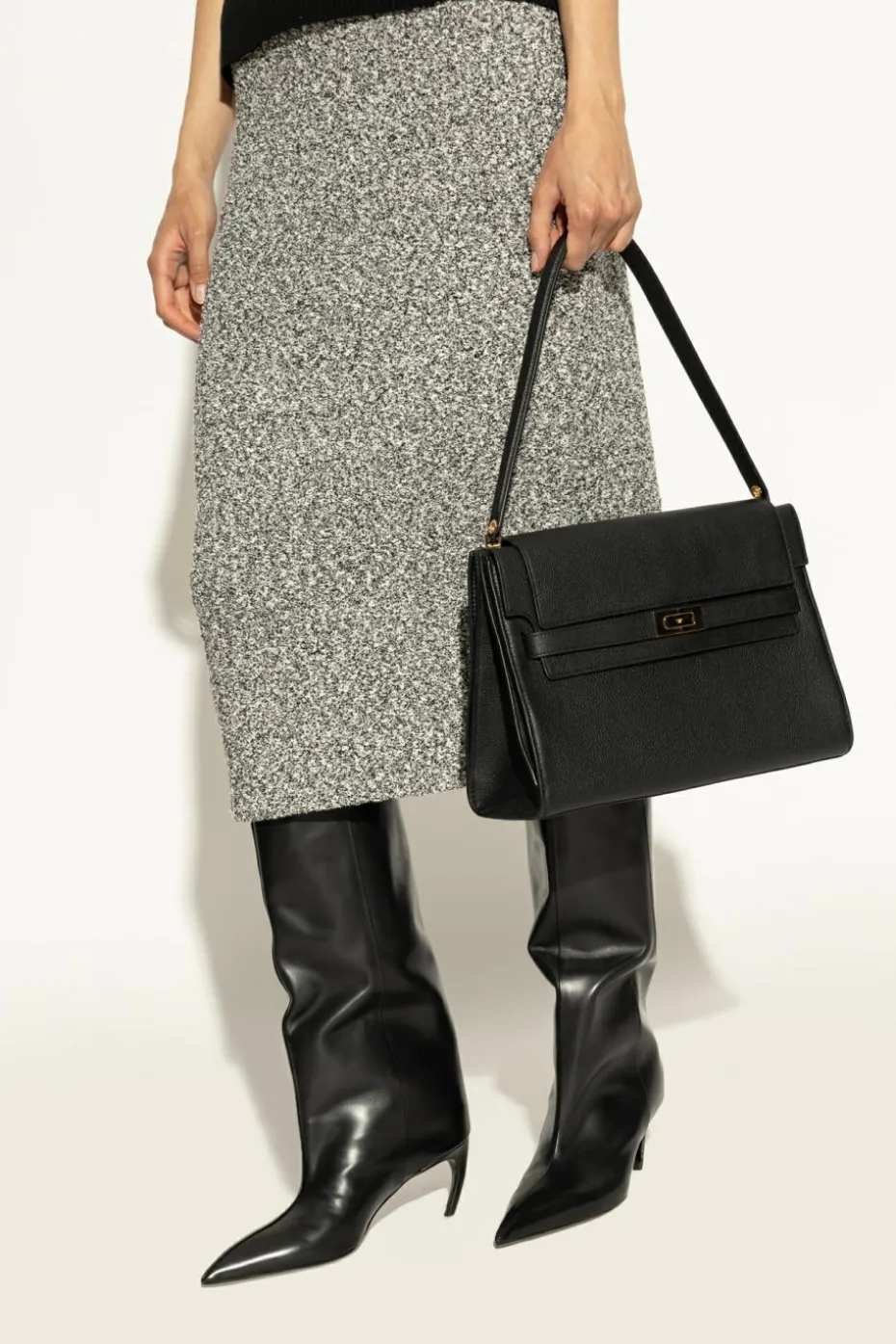 Tory Burch CZARNY Torba na ramię `Lee Radziwill Large`