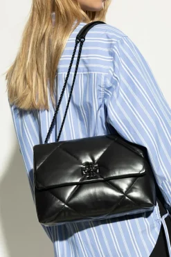 Tory Burch CZARNY Torba na ramię `Powder Coated`