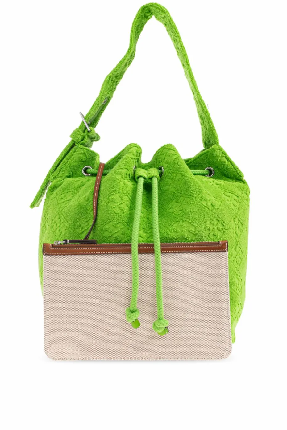 Tory Burch neonowy Torba na ramię `T-Monogram Terry`