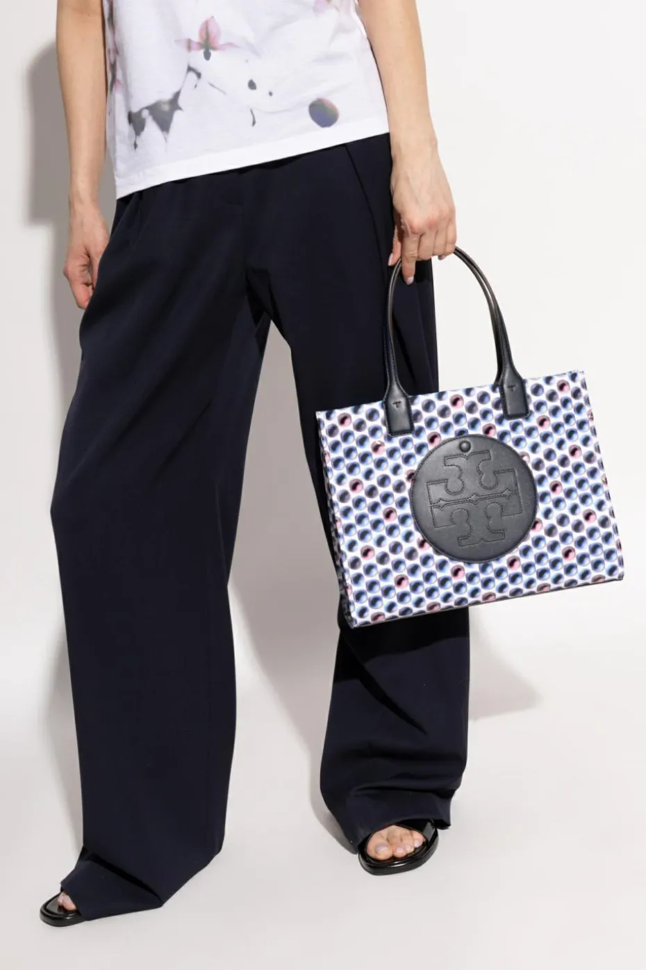 Tory Burch NIEBIESKI Torba `Ella Small` typu `shopper`