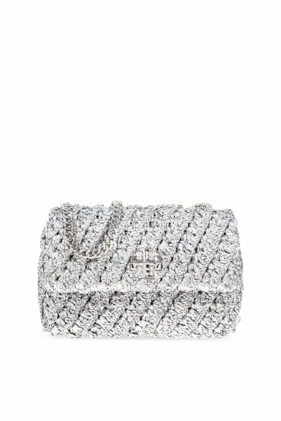 Tory Burch SREBRNY Torba na ramię `Kira Small`