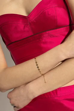 Tory Burch ZŁOTY Mosiężna bransoleta