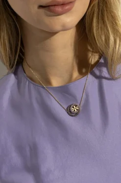 Tory Burch ZŁOTY Naszyjnik z zawieszką