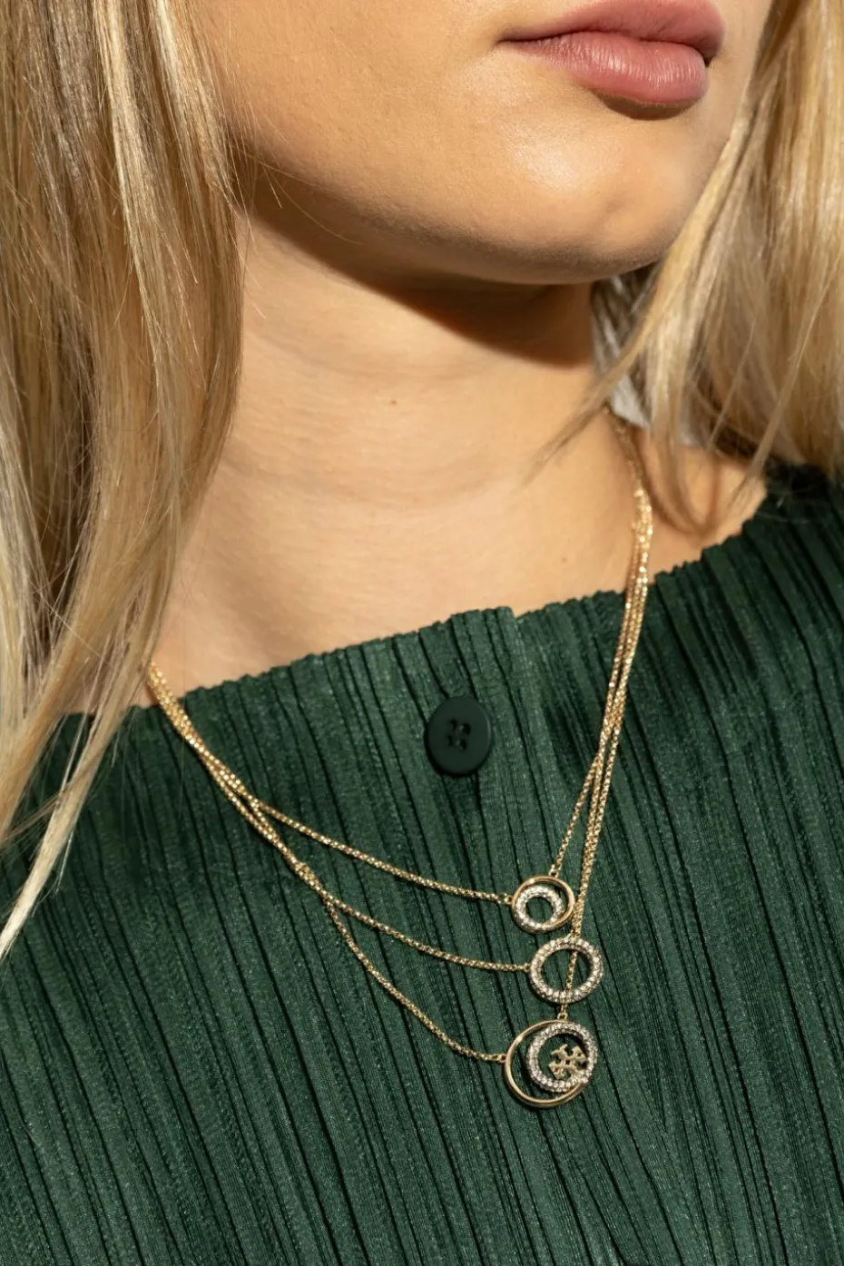 Tory Burch ZŁOTY Potrójny naszyjnik