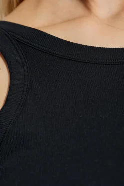 TOTEME CZARNY Prążkowane body