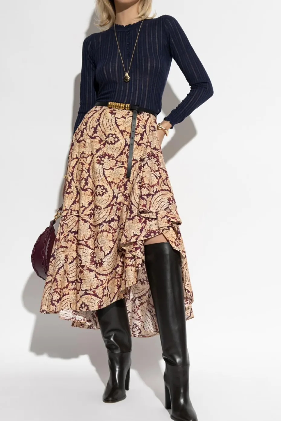 Ulla Johnson GRANATOWY Top `Delia`