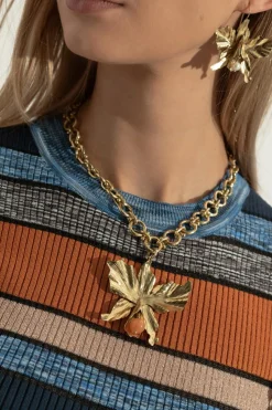 Ulla Johnson ZŁOTY Naszyjnik `Lulu Flower`