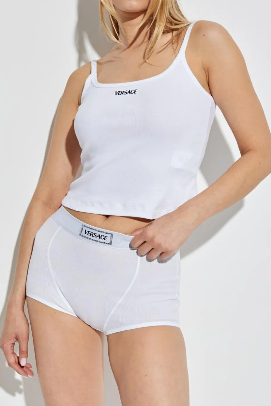Versace BIAŁY Top bieliźniany na ramiączkach