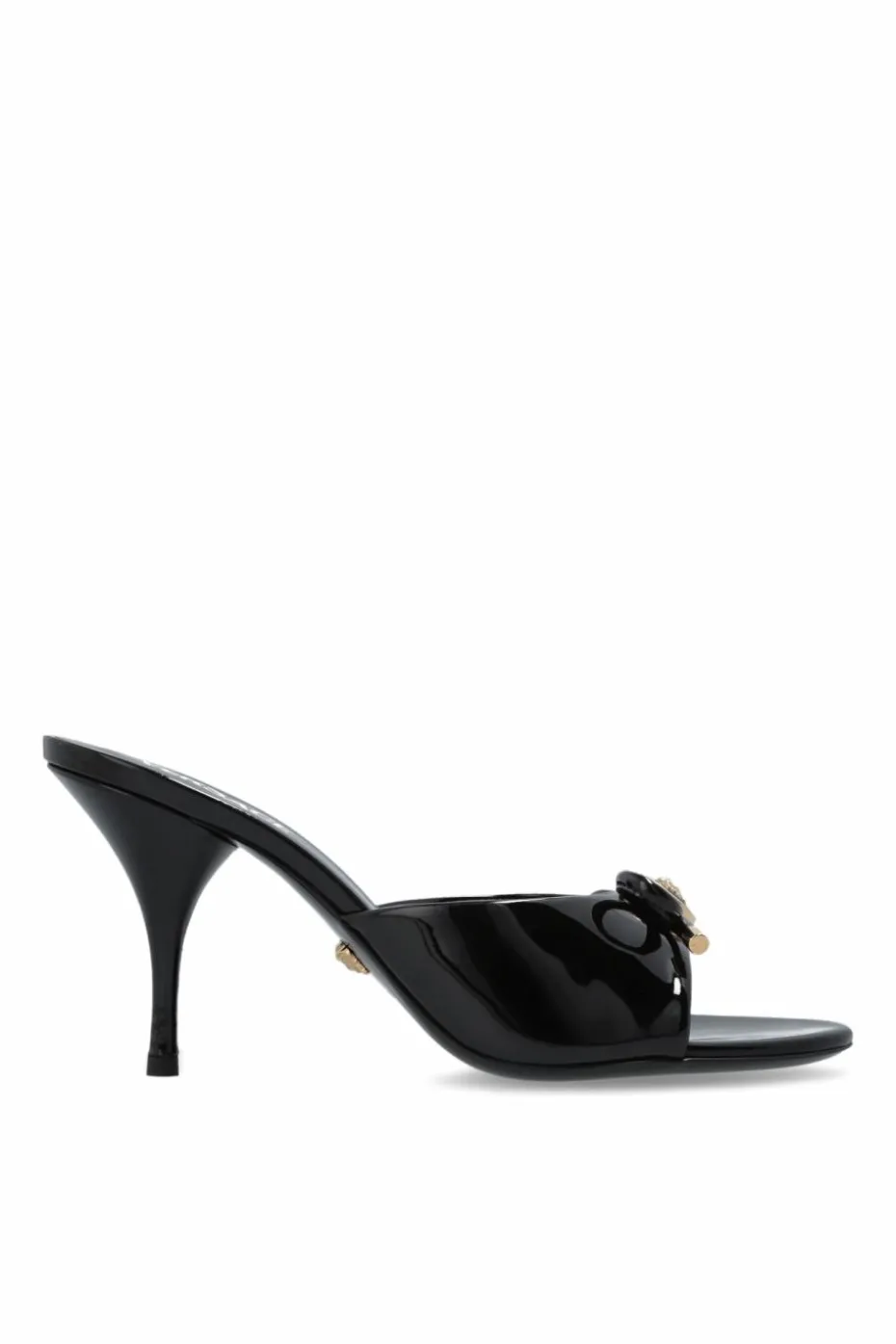 Versace CZARNY Klapki na obcasie