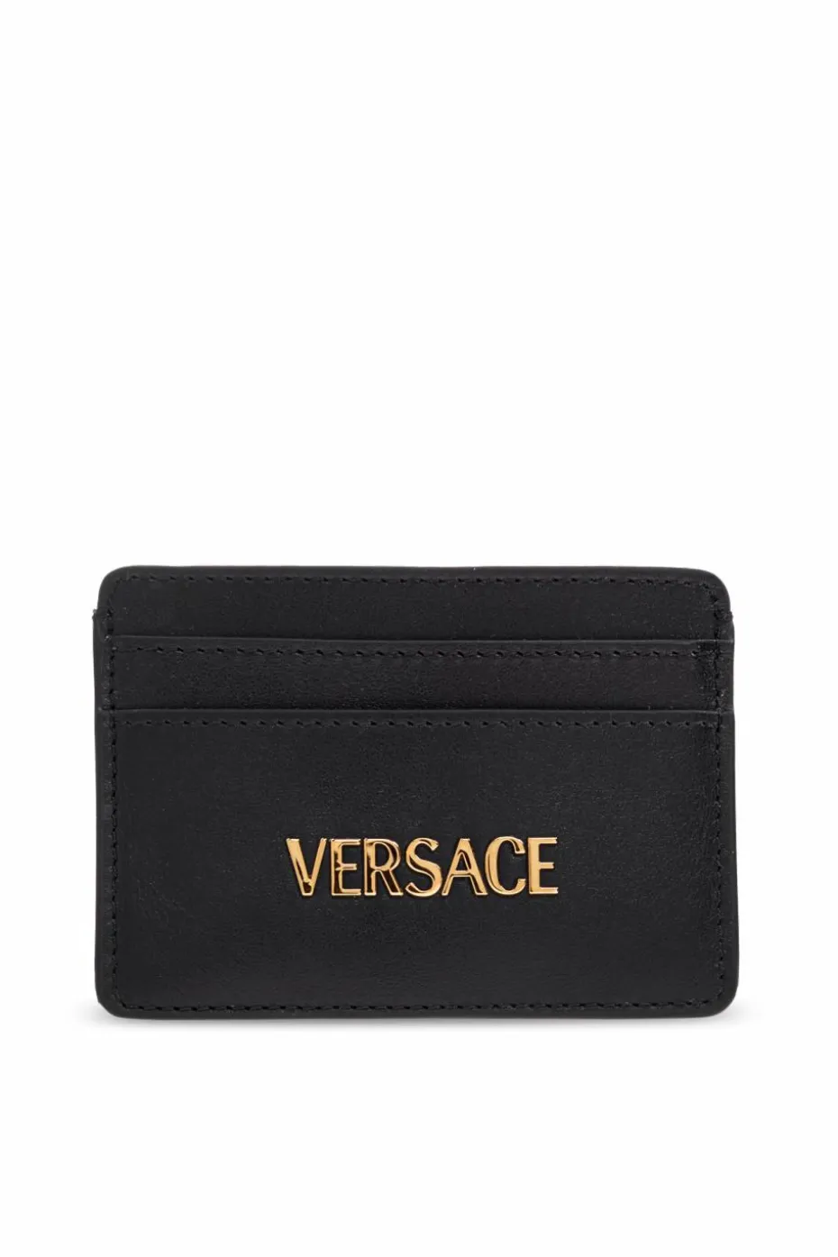 Versace CZARNY Skórzane etui na karty