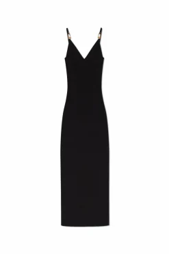 Versace CZARNY Sukienka na ramiączkach o dopasowanym kroju