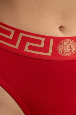 Versace CZERWONY Bawełniane figi