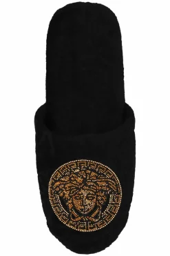Versace Home CZARNY Klapki z głową Meduzy