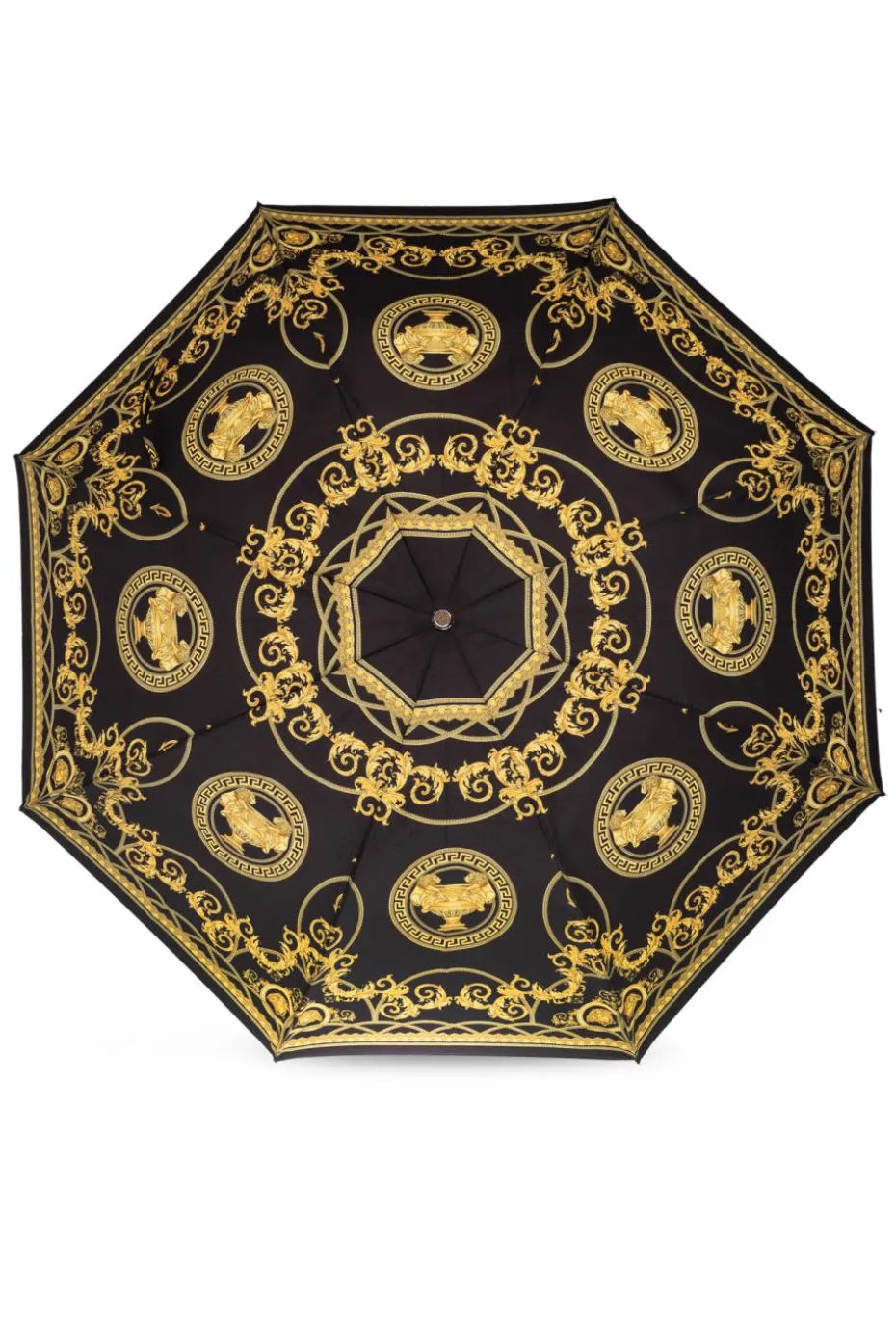 Versace Home CZARNY Parasol z nadrukiem `La Coupe Des Dieux`