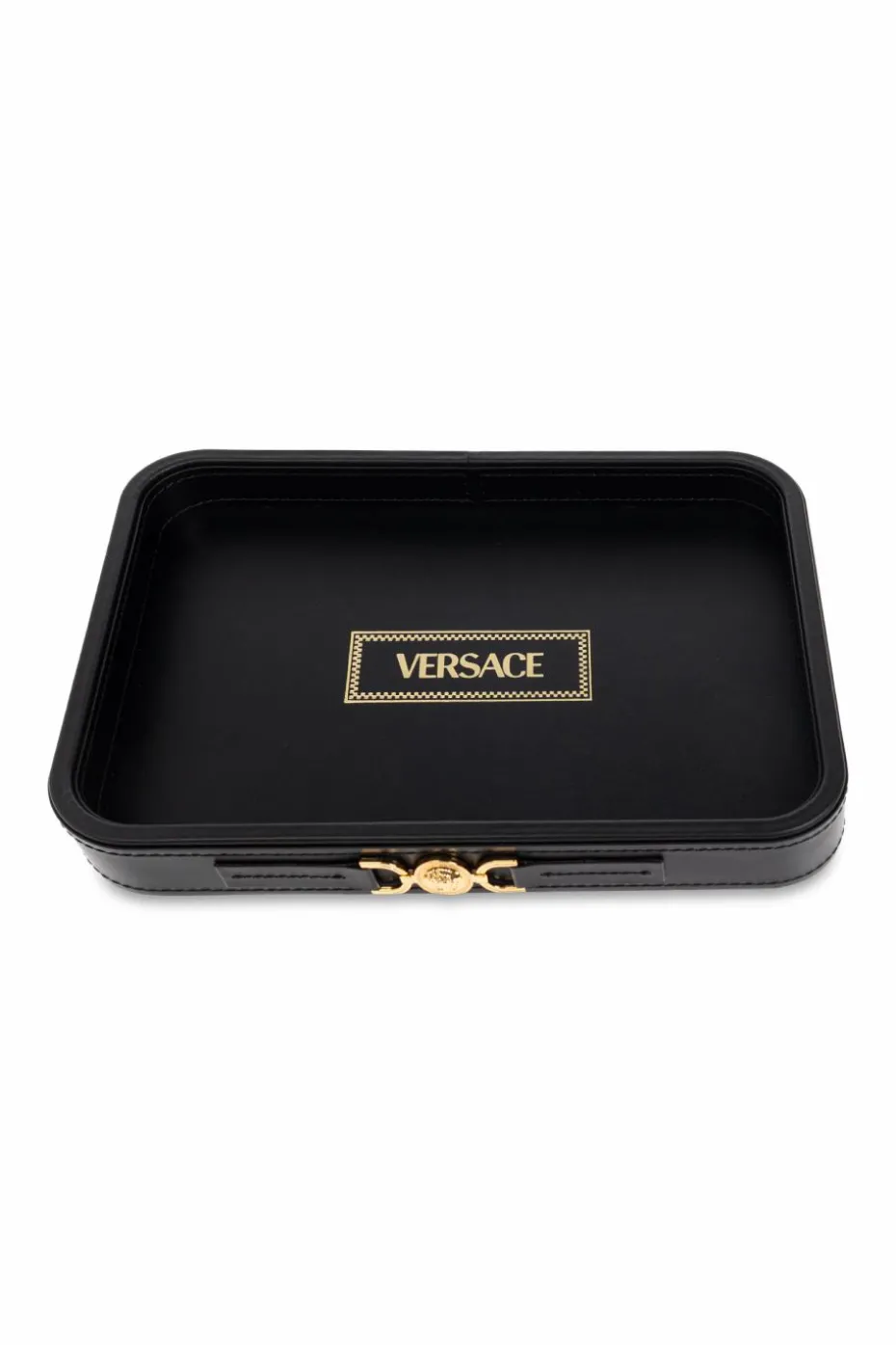 Versace Home CZARNY Skórzana taca
