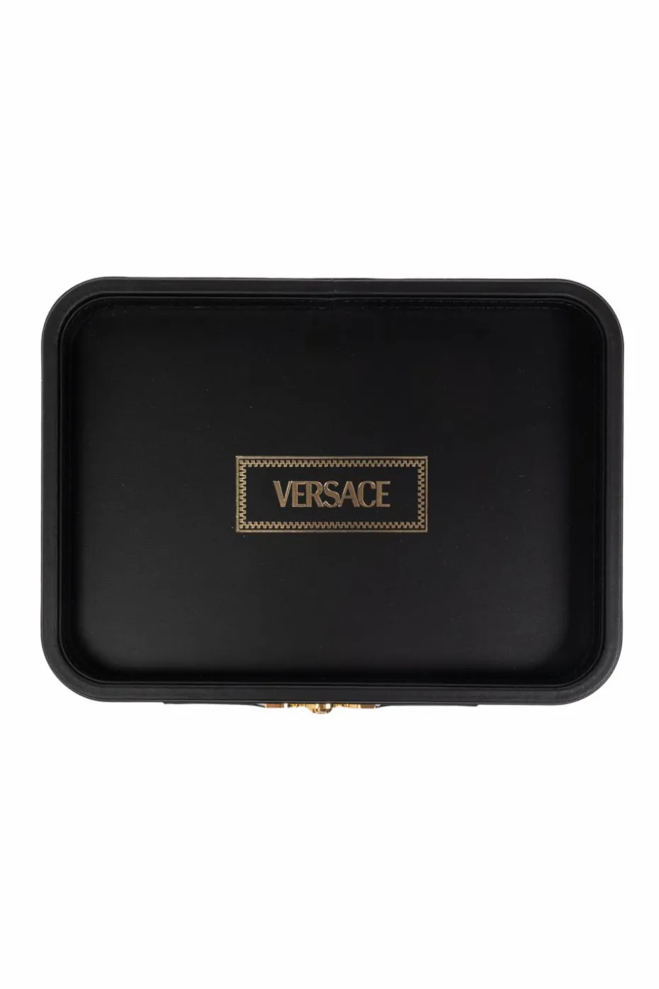 Versace Home CZARNY Skórzana taca