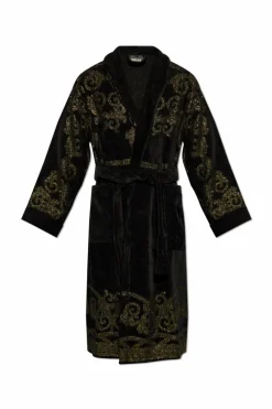 Versace Home CZARNY Szlafrok logo