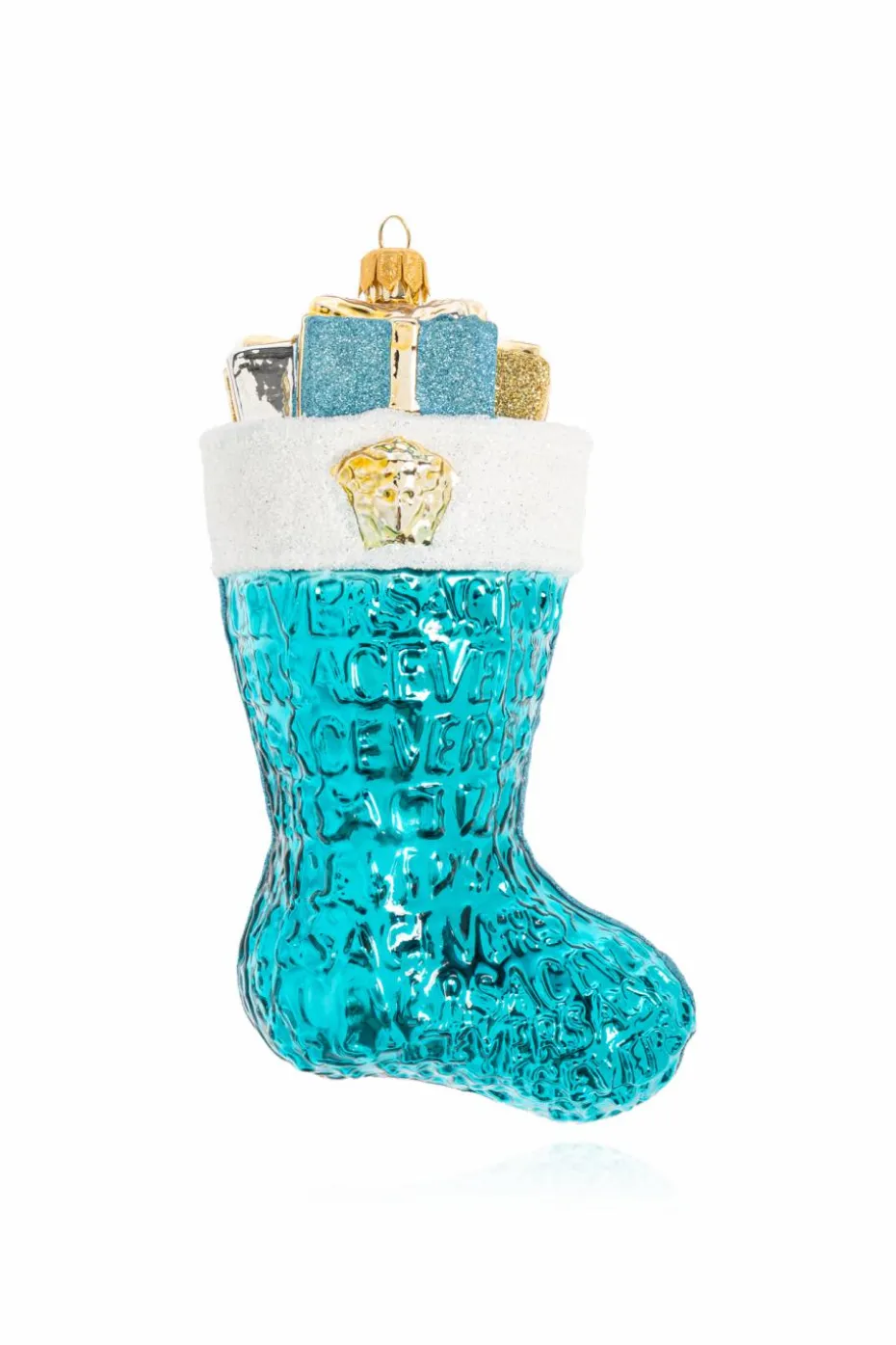 Versace Home NIEBIESKI Ozdoba świąteczna wykończona połyskującym brokatem