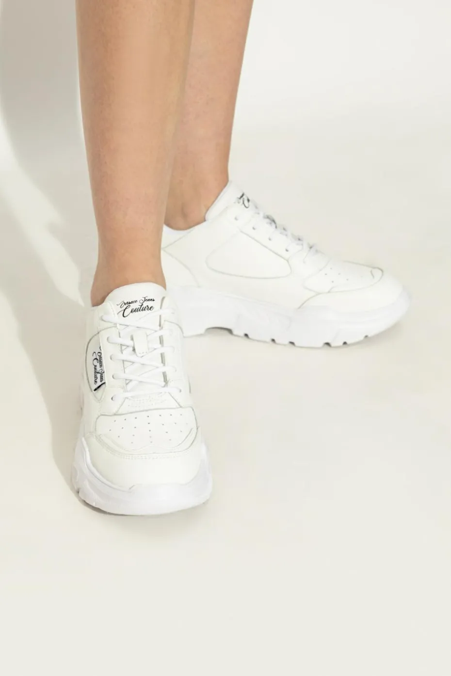 Versace Jeans Couture BIAŁY Buty sportowe z logo