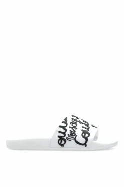 Versace Jeans Couture BIAŁY Gumowe klapki z logo