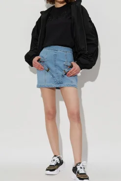 Versace Jeans Couture NIEBIESKI Jeansowa spódnica
