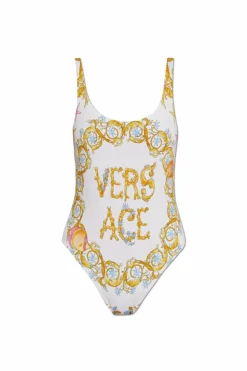 Versace kremowy Jednoczęściowy kostium kąpielowy