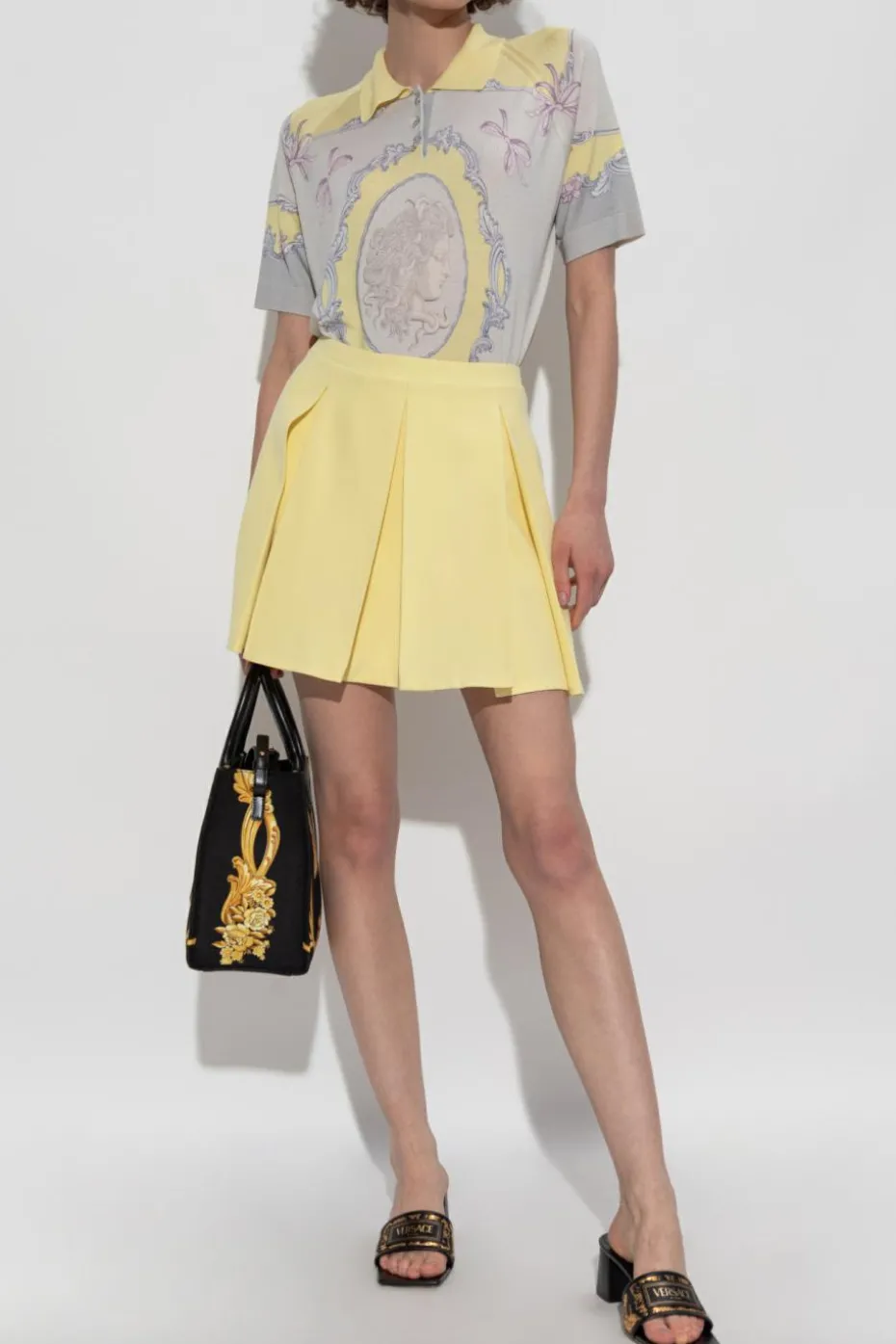 Versace MULTIKOLOR Jedwabne polo