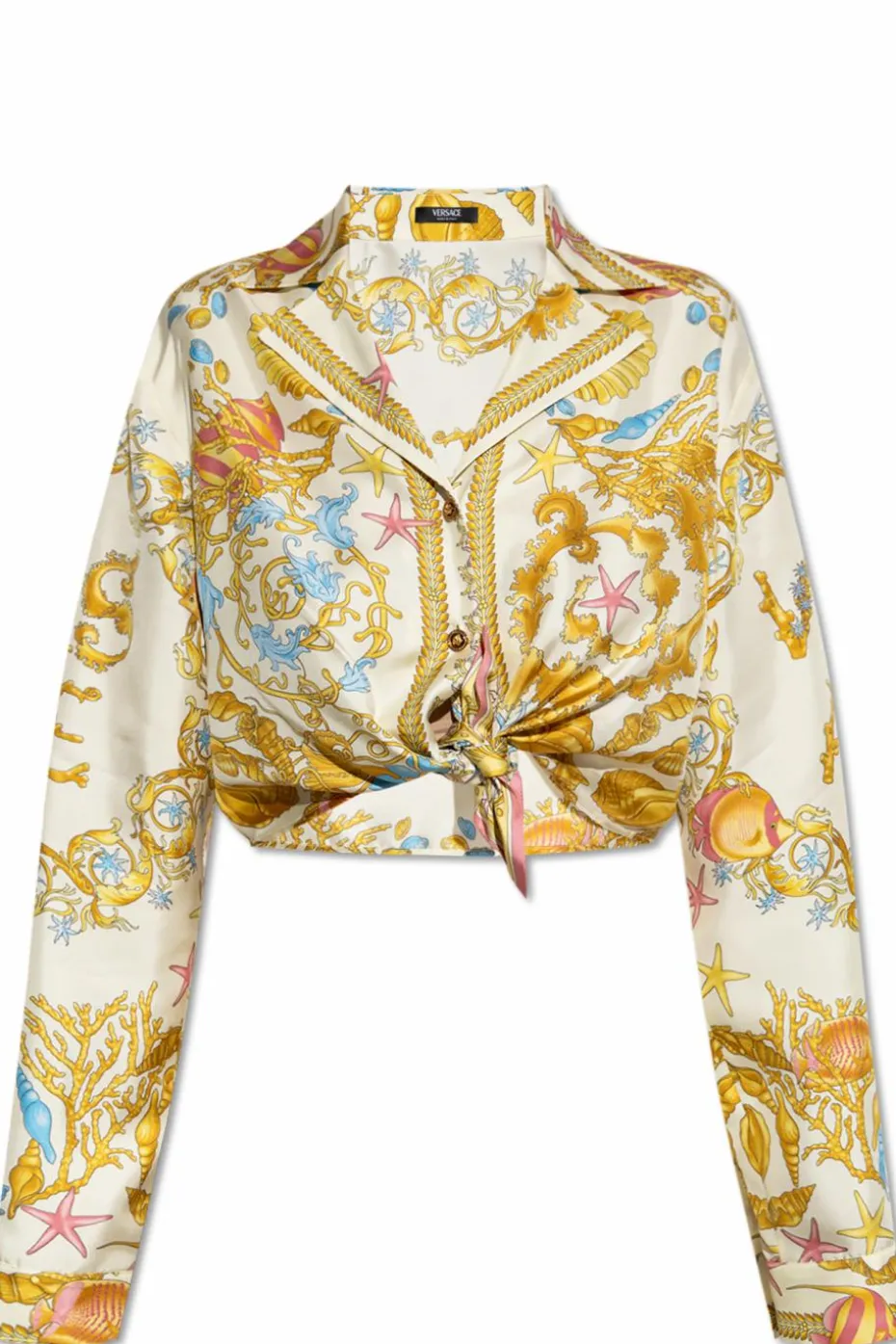 Versace MULTIKOLOR Krótka koszula z nadrukiem `Underwater Barocco`