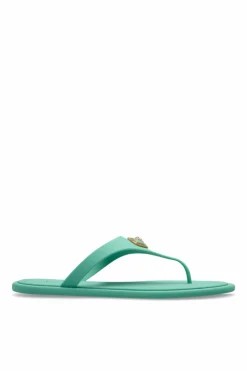Versace ZIELONY Gumowe klapki