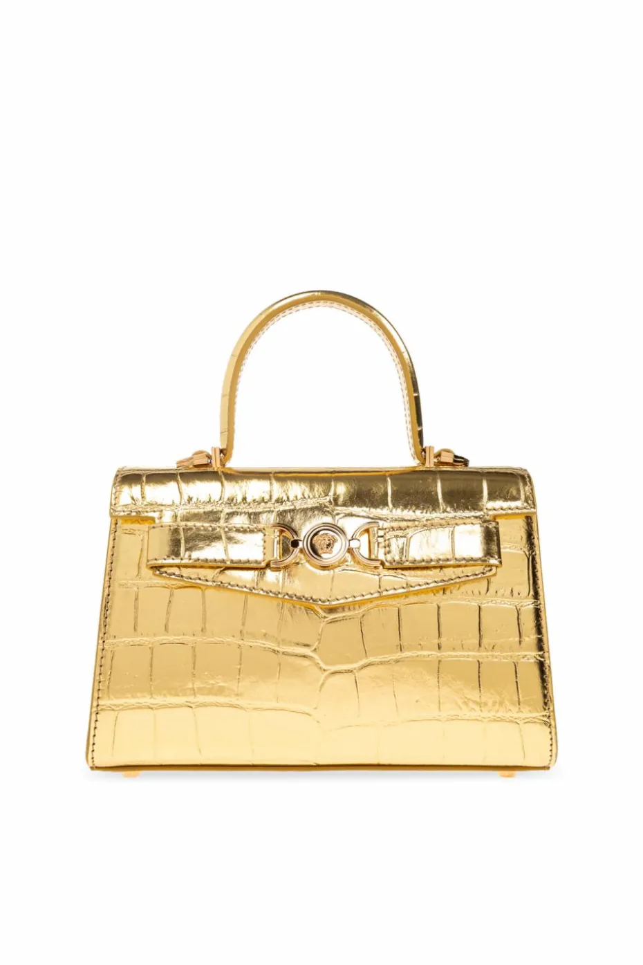 Versace ZŁOTY Skórzana torba do ręki
