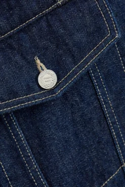 VETEMENTS GRANATOWY Kurtka jeansowa