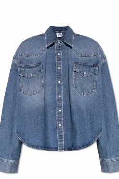 VETEMENTS NIEBIESKI Koszula jeansowa