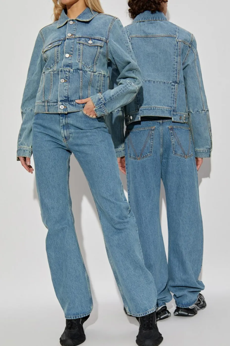 VETEMENTS NIEBIESKI Kurtka jeansowa