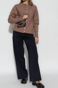 Vivienne Westwood BRĄZOWY Wełniany kardigan