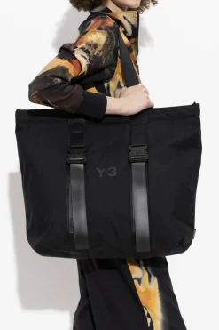 Y-3 CZARNY Torba z logo