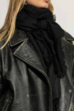 Zadig & Voltaire CZARNY Chusta z monogramem ‘Glenn’