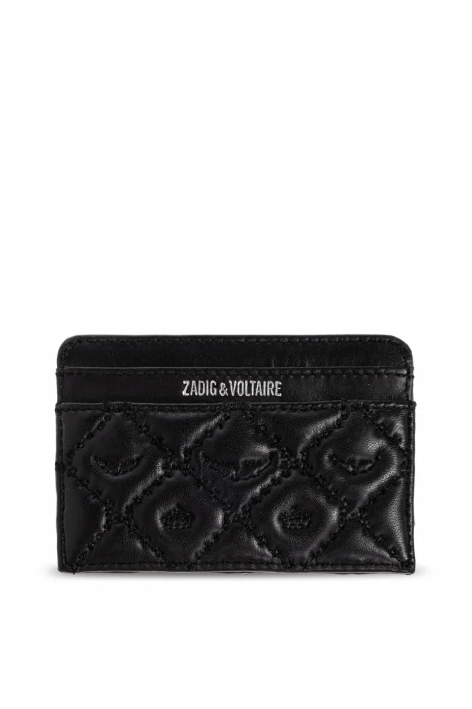 Zadig & Voltaire CZARNY Pikowane etui na karty